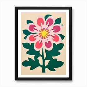 Cut Out Style Flower Art Edelweiss 3 Art Print