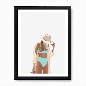 Beach Girl Moment Art Print
