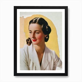 Peggy Ashcroft Retro Collage Movies Art Print