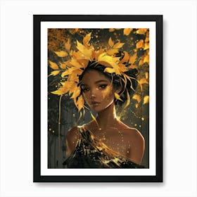 Autumn Girl Art Print