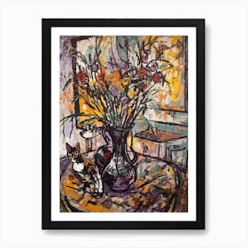 Heater With A Cat 4 Abstract Expressionism  Art Print