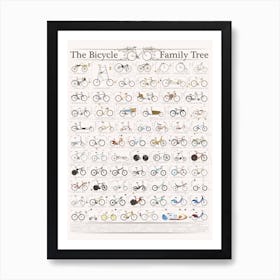 Bicycle Family Tree Art Print