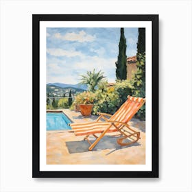 Sun Lounger By The Pool In Florence Italy 2 Art Print