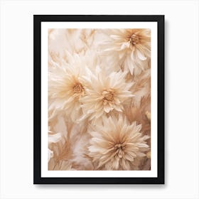 Boho Dried Flowers Asters 3 Art Print