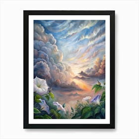 A Dramatic View Of Morning Glory Clouds Rolling Ac Art Print