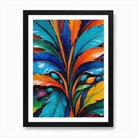 Colorful Feathers Art Print