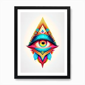 Pineal Gland, Symbol, Third Eye Tattoo 1 Art Print