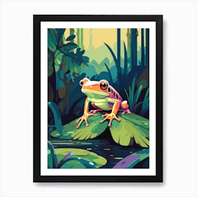 Frog In The Jungle 3 Art Print