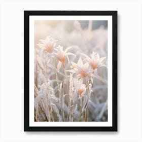 Frosty Botanical Lily 1 Art Print