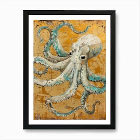 Dumbo Octopus Gold Effect Collage 3 Art Print