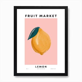 Lemon Fruit Market Art Print