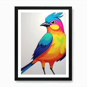 Colorful Bird-Reimagined 11 Art Print