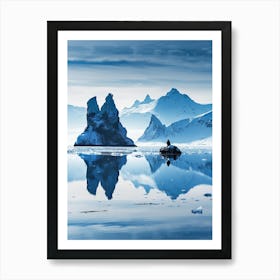 Icebergs In The Water 1 Art Print