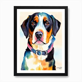 Greater Swiss Mountain Dog Watercolour Dog Art Print