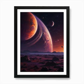 Planets In Space 2 Art Print