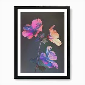 Iridescent Flower Geranium 2 Art Print