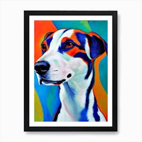 Basenji Fauvist Style Dog Art Print