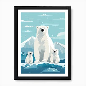 Arctic Symphony; Polar Bear Family Portrait Art Print