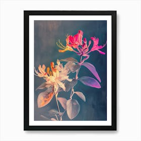 Iridescent Flower Honeysuckle 3 Art Print