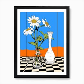 Daisies In A Vase Poster