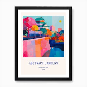 Colourful Gardens Osaka Castle Park Japan 2 Blue Poster Art Print