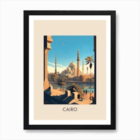 Cairo Egypt 2 Vintage Travel Poster Art Print