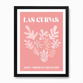 Curves Abstract Matisse Shapes Pink Art Print