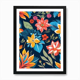 Seamless Floral Pattern Art Print