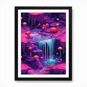 Psychedelic Forest Print Art Print