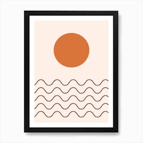 Sunset On The Beach Art Print