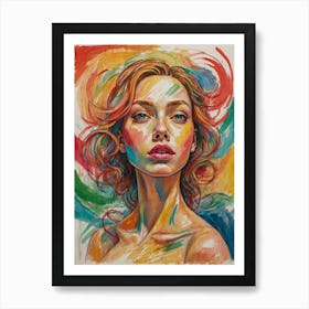 Woman'S Face 3 Art Print