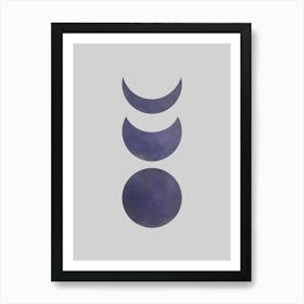Moon Phases - Minimalist Moon Art 1 Art Print