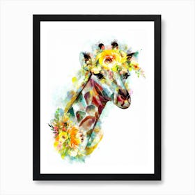 Girraffe Watercolor Art Print