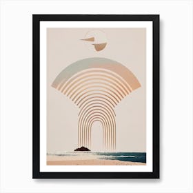 Calm Coast - Abstract Minimal Boho Beach Art Print