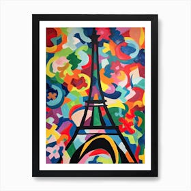 Eiffel Tower Paris France Henri Matisse Style 27 Art Print