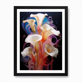 White Calla Lily Dreams Poster