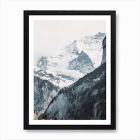 Snow Covered Moutains Art Print