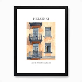 Helsinki Travel And Architecture Poster 2 Art Print