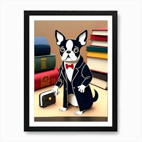 Boston Terrier-Reimagined 98 Art Print