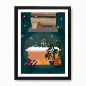 Bath time Art Print