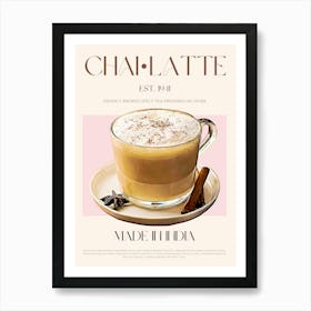 Chai Latte Mid Century Art Print