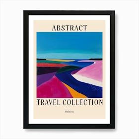 Abstract Travel Collection Poster Maldives 1 Art Print