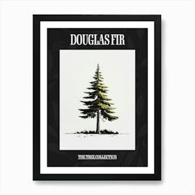 Douglas Fir Tree Pixel Illustration 4 Poster Art Print