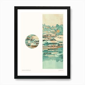 Hiroshima Japan 4 Cut Out Travel Poster Art Print