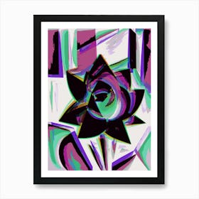 Flower Dark Abstract 3 Art Print