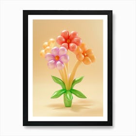 Dreamy Inflatable Flowers Zinnia 1 Art Print