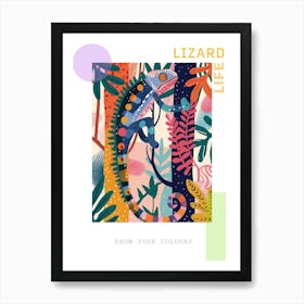 Modern Abstract Colourful Chameleon Poster Art Print