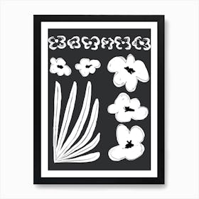 Botanical Scenery 1 Black White Art Print