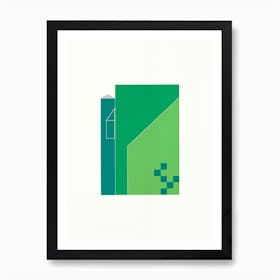 Green Houses Art Print