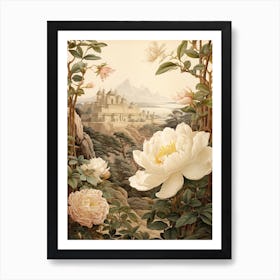 Camellia Flower Victorian Style 3 Art Print